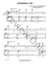 Paciencia Y Fe piano sheet music cover